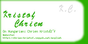 kristof chrien business card